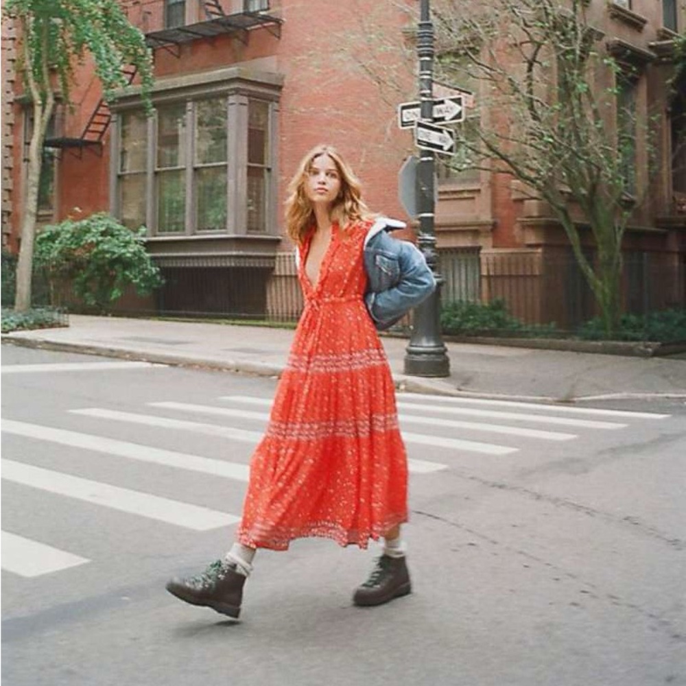 LTD TIME PRICE Free People ‘Rare Feelings’ Printed Maxi Dress M